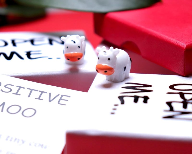 WENGIFT I Love You Positive Moo Gift Desk Buddy Cute little Cow Pocket Hug Moo Lover Best Friend Gift - Image 4